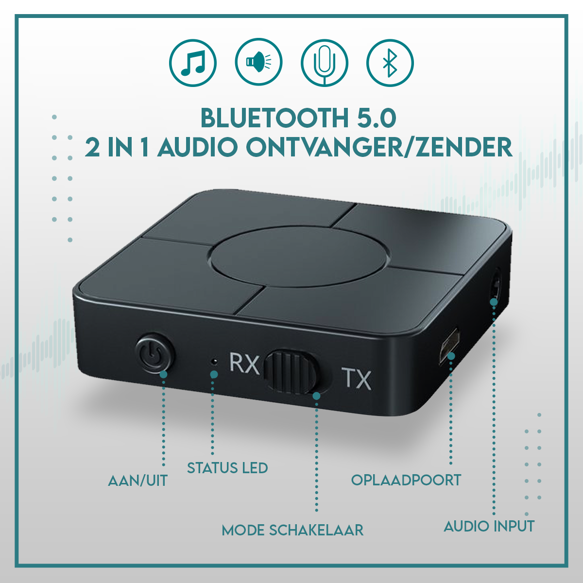 Bluetooth-Empfänger und -Sender 2 in 1 – Bluetooth 5.0