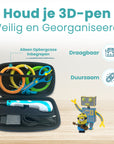 3D Pen Opbergkoffer - Zwart