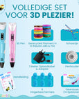 3D Penna Startpaket - 10 Färger Filament