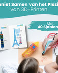 3D Pen Tegnebog XXL - 40 skabeloner - inkl