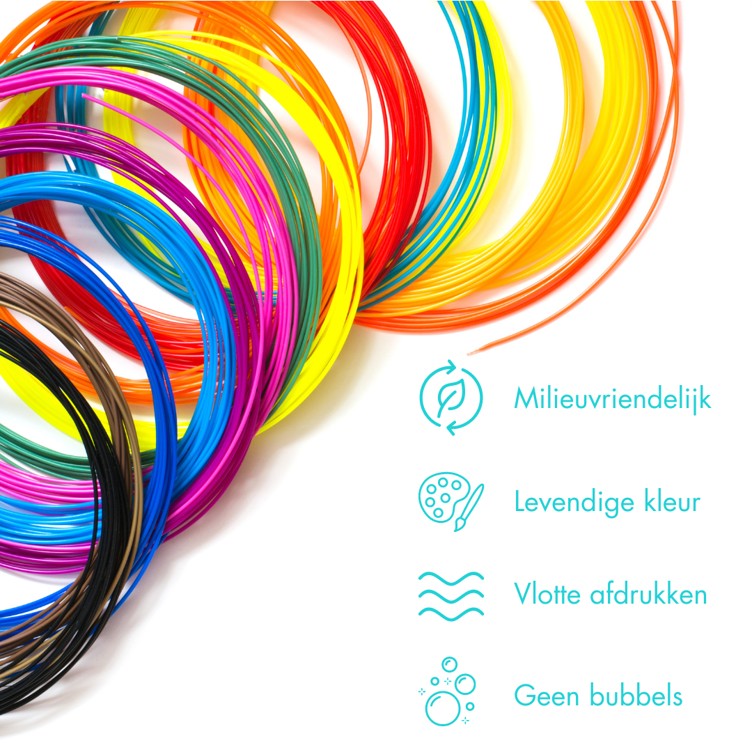 Náplň vlákna - 100m - 10 barev