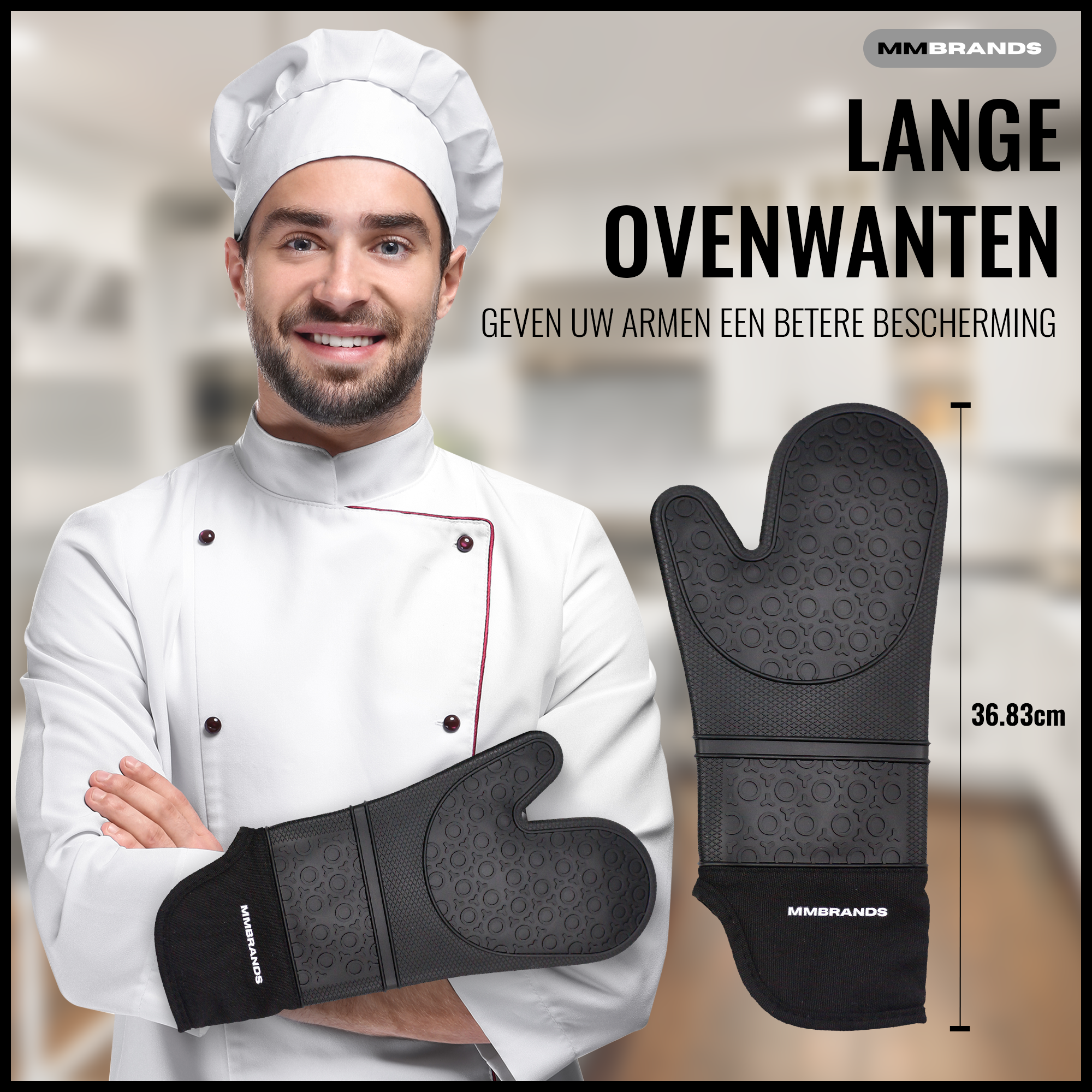 Ofenhandschuhe – Extra lang – 2 Stück