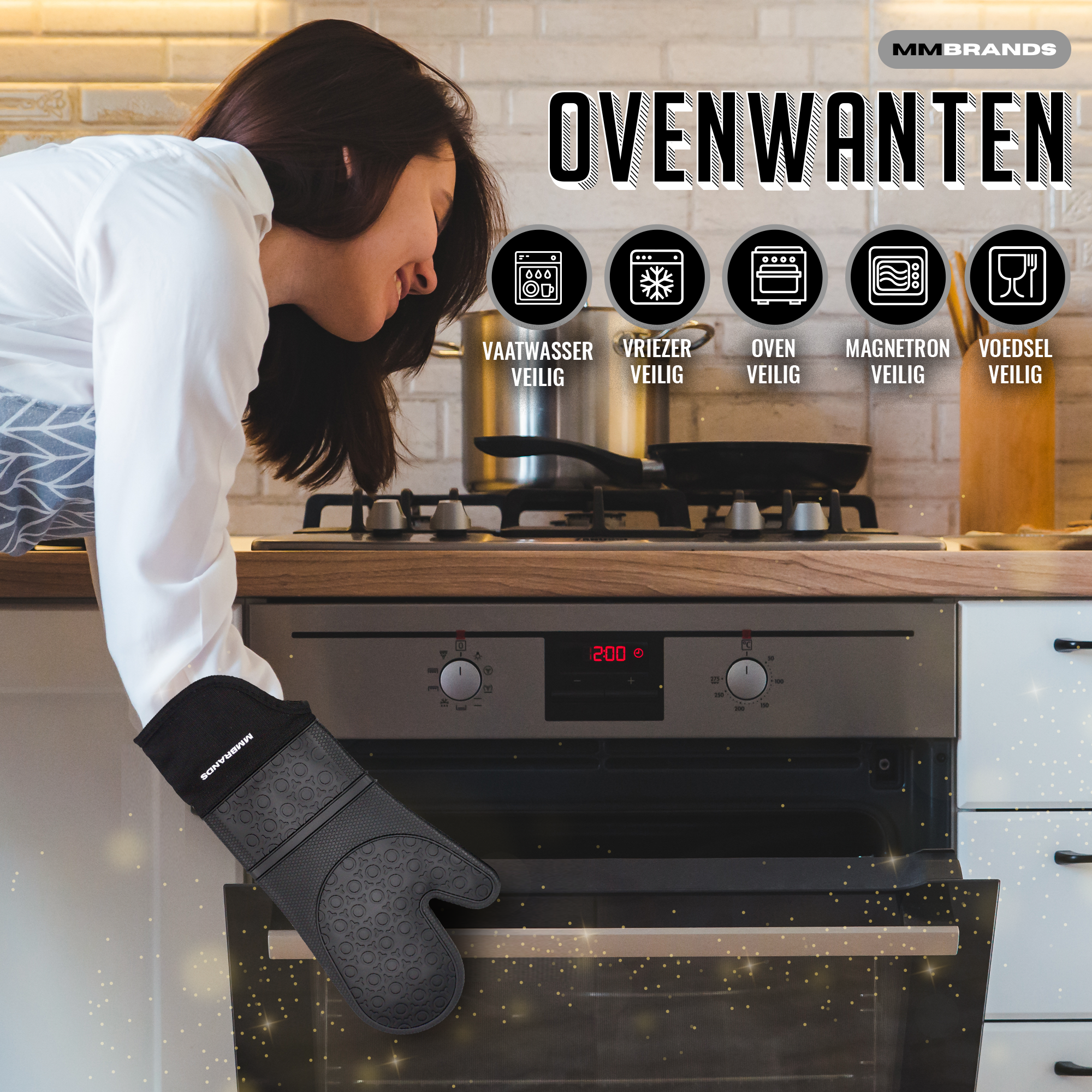 Ovenwanten - Extra Lang - 2 Stuks