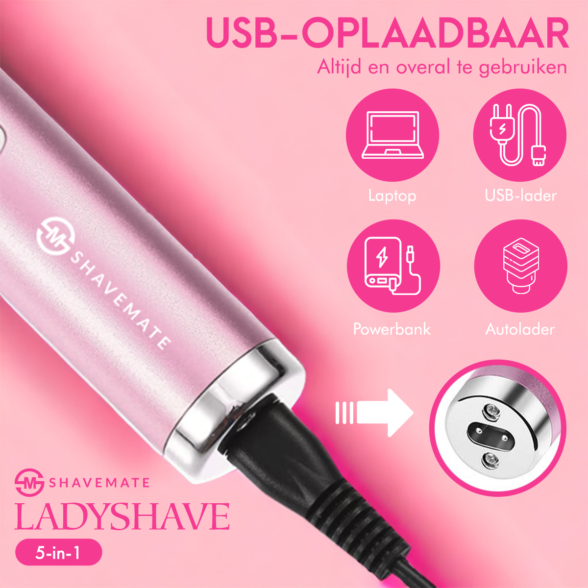 Ladyshave 5-in-1 - Elektrisch Scheerapparaat Vrouwen