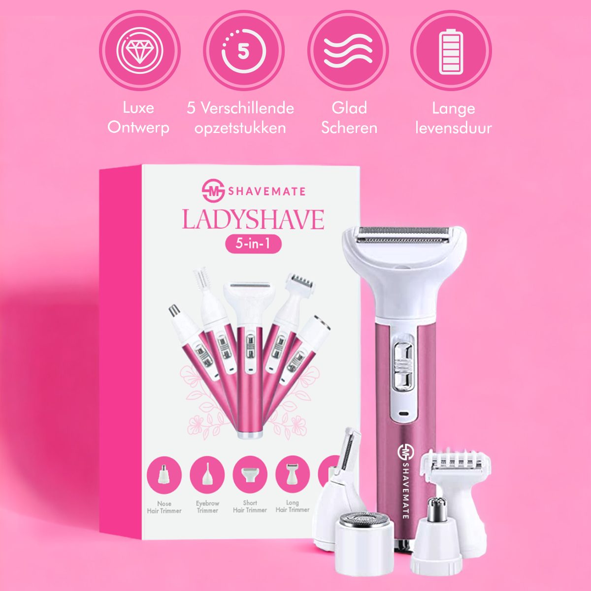 Ladyshave 5-in-1 - Elektrisch Scheerapparaat Vrouwen