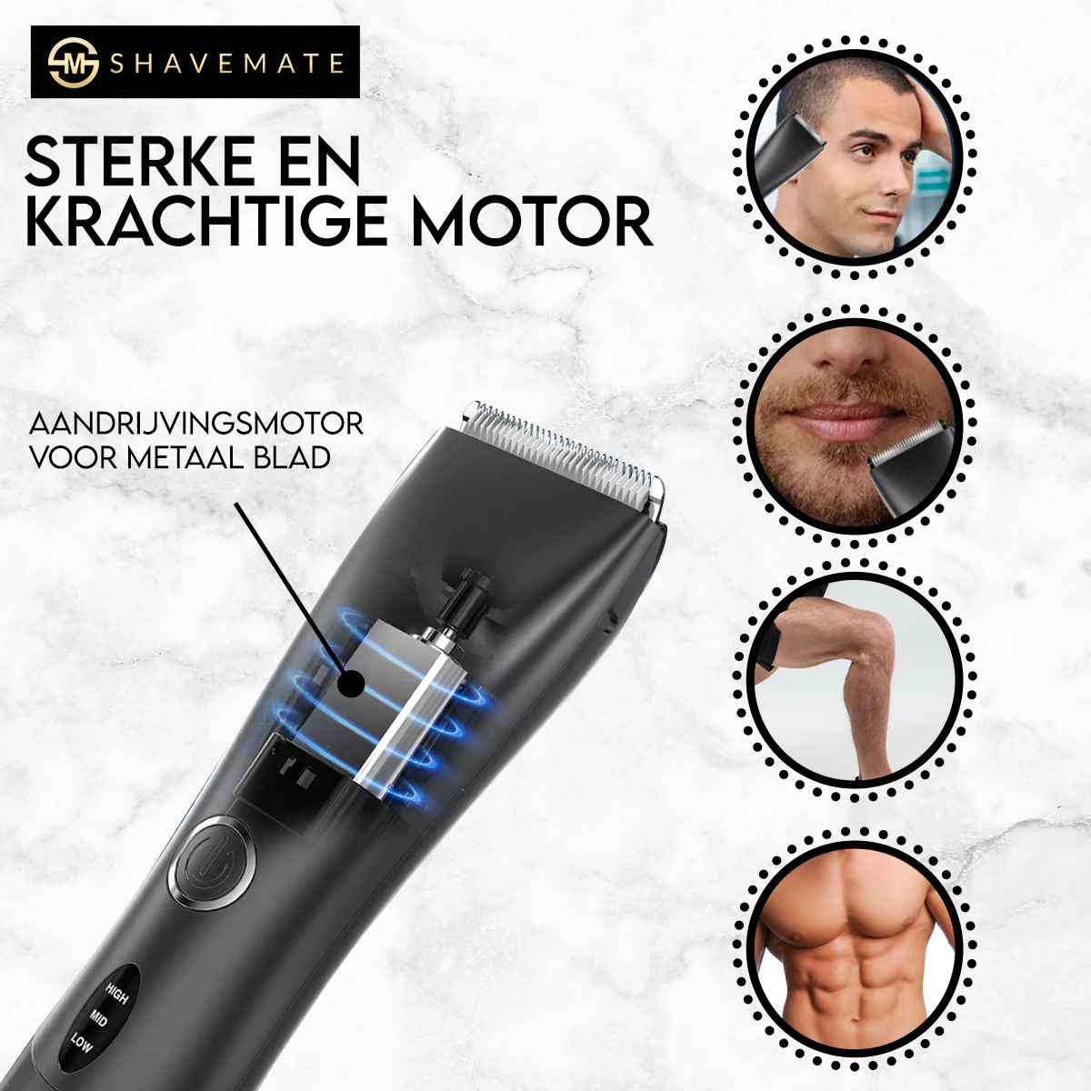 Bodygroomer – 3 Aufsätze – inklusive Haarschneideöl