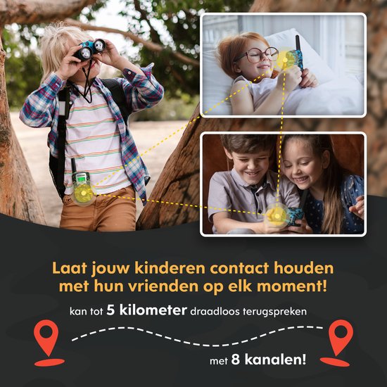 Walkie talkie Set voor Kinderen - 3 Stuks - Groen, Blauw en Geel