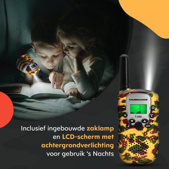 Walkie Talkie Set für Kinder – 3-teilig – Grün, Blau und Gelb