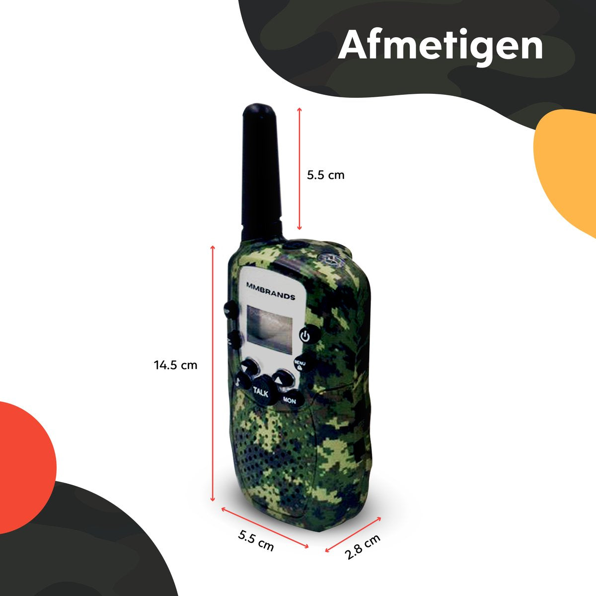 Walkie talkie Set voor Kinderen - 3 Stuks - Groen, Blauw en Geel